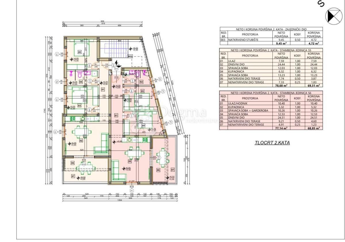 Stanovanje Vodice, 82,87m2