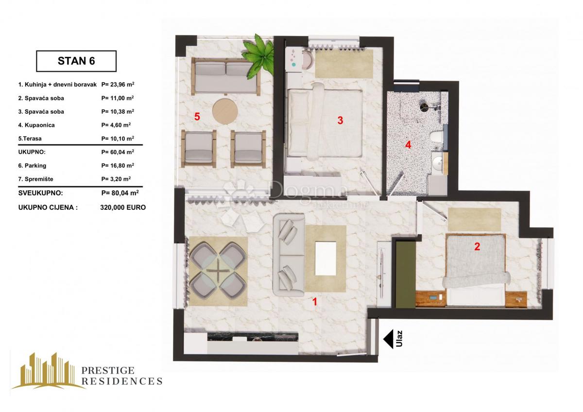 Stanovanje Brodarica, Šibenik - Okolica, 70,97m2