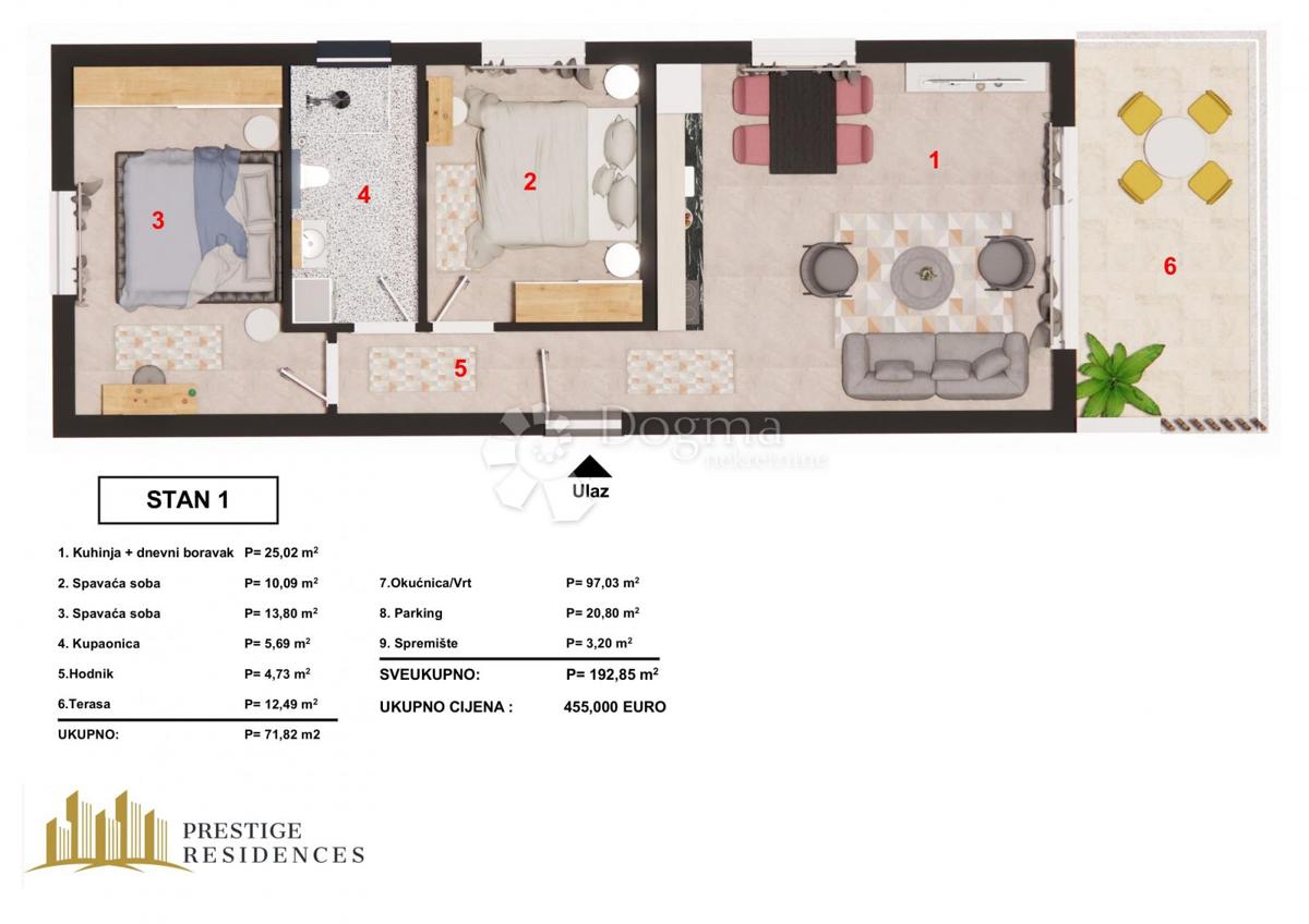 Stanovanje Brodarica, Šibenik - Okolica, 51,63m2