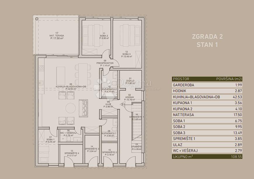 Stanovanje Poreč, 99m2