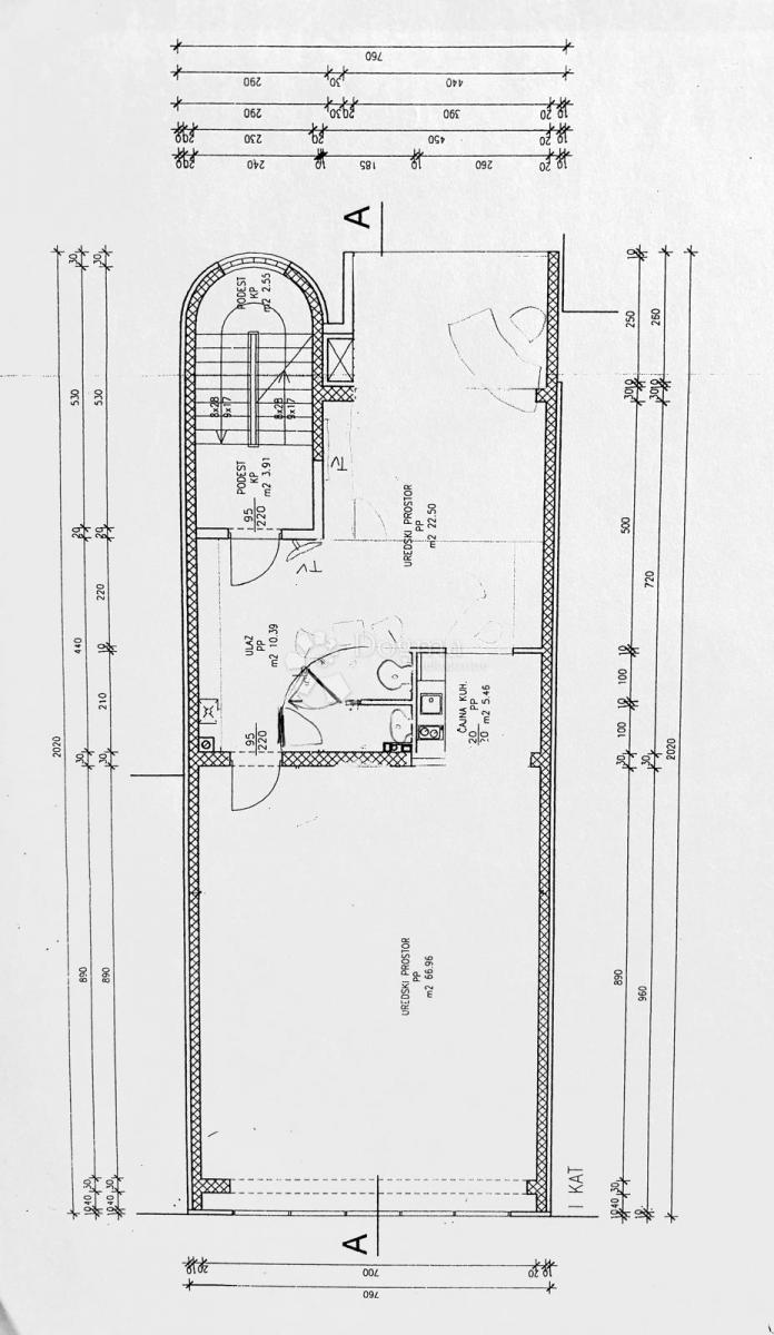 Poslovni prostor Črnomerec, 172,85m2