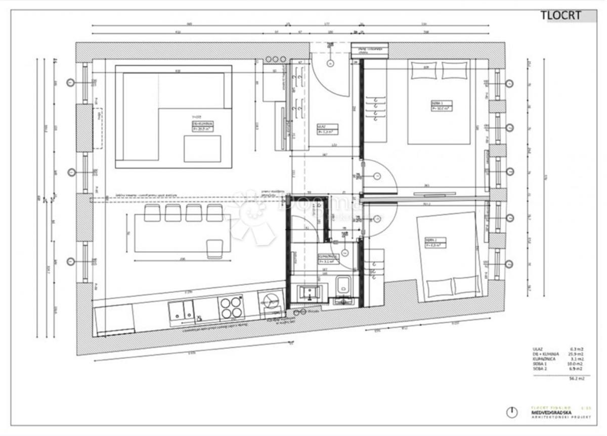Stanovanje Gornji grad, Gornji Grad - Medveščak, 60,35m2