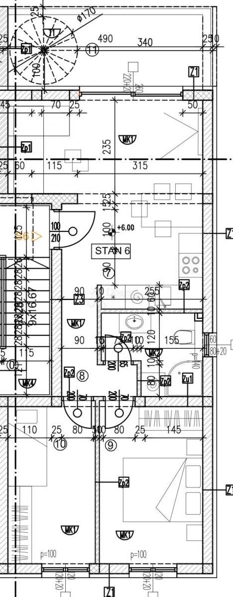 Stanovanje Okrug Gornji, Okrug, 61,02m2