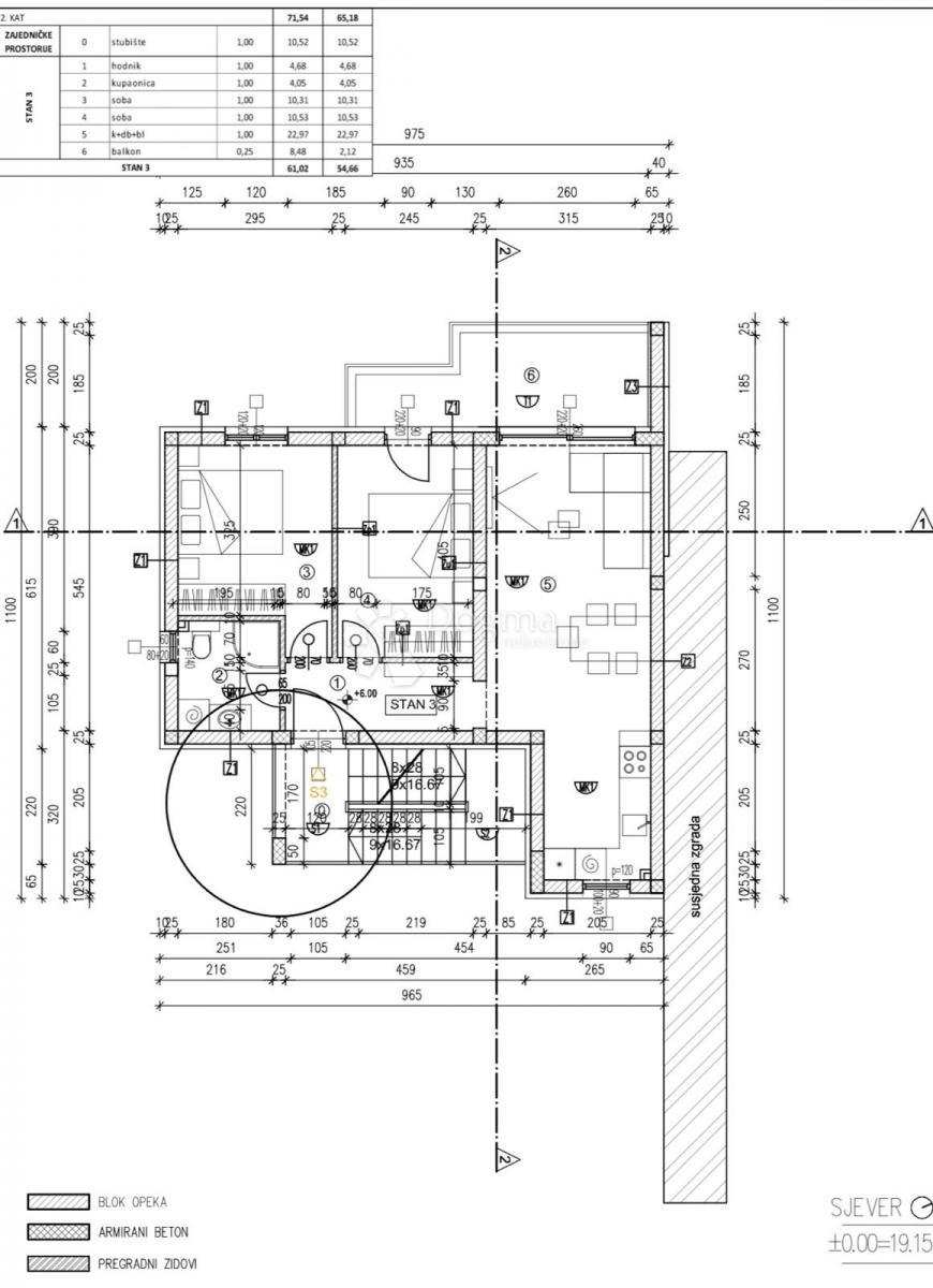 Stanovanje Okrug Gornji, Okrug, 61,02m2