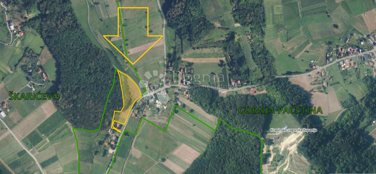 Zazidljivo zemljišče Gornja Pačetina, Krapina - Okolica, 11.288m2