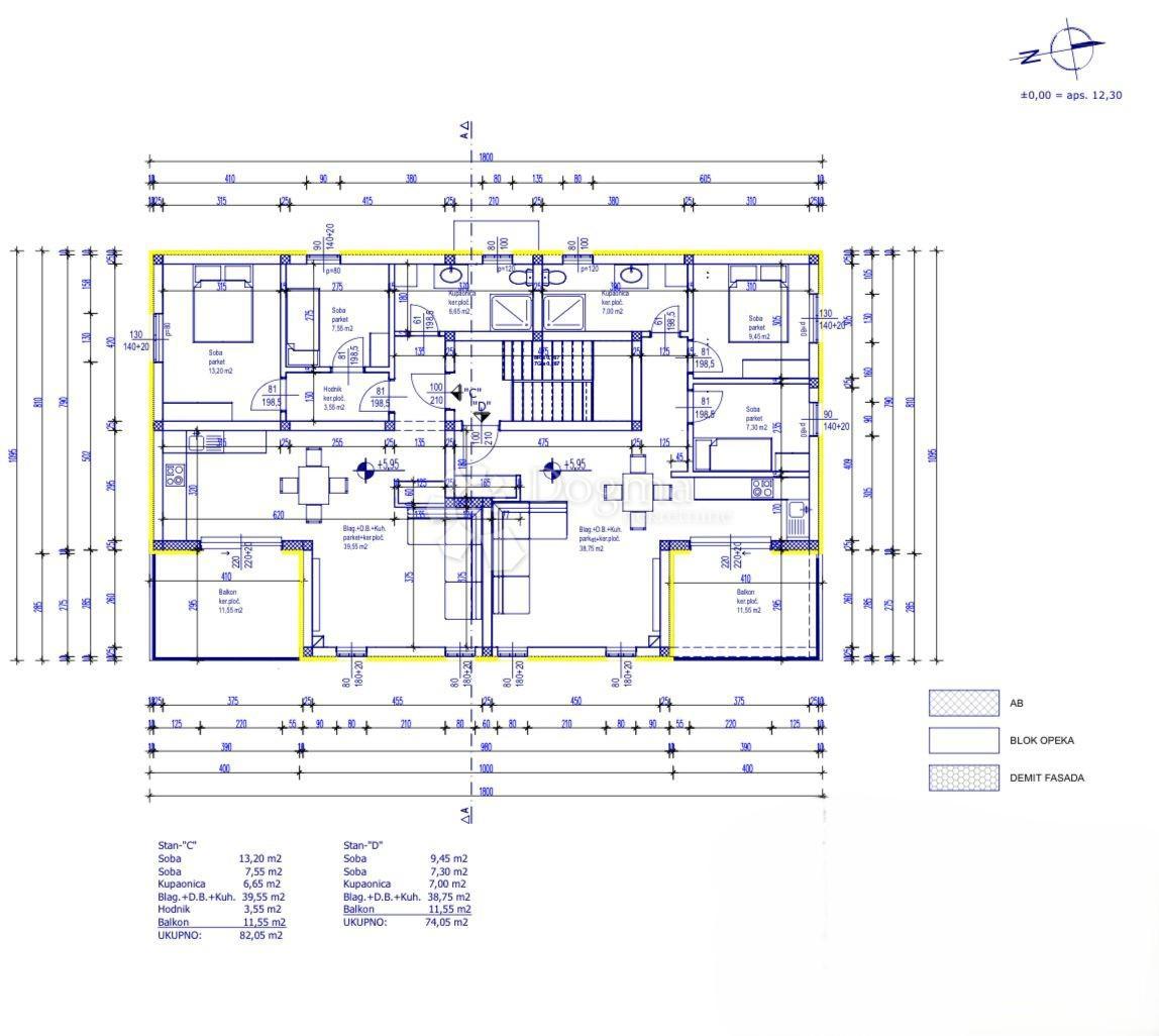 Stanovanje Sućuraj, 66,30m2