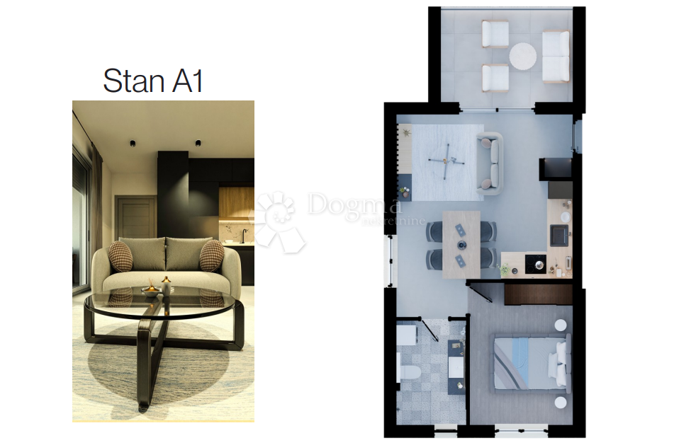 ROGOZNICA - APARTMA V PRITLIČJU NOVOGRADNJE