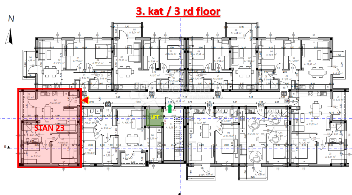 Stanovanje Monvidal, Pula, 54,96m2