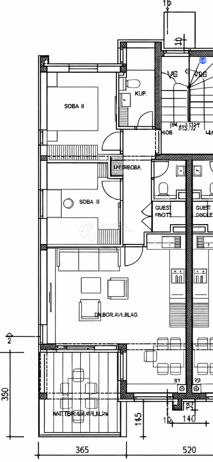 Stanovanje Mandre, Kolan, 70,03m2