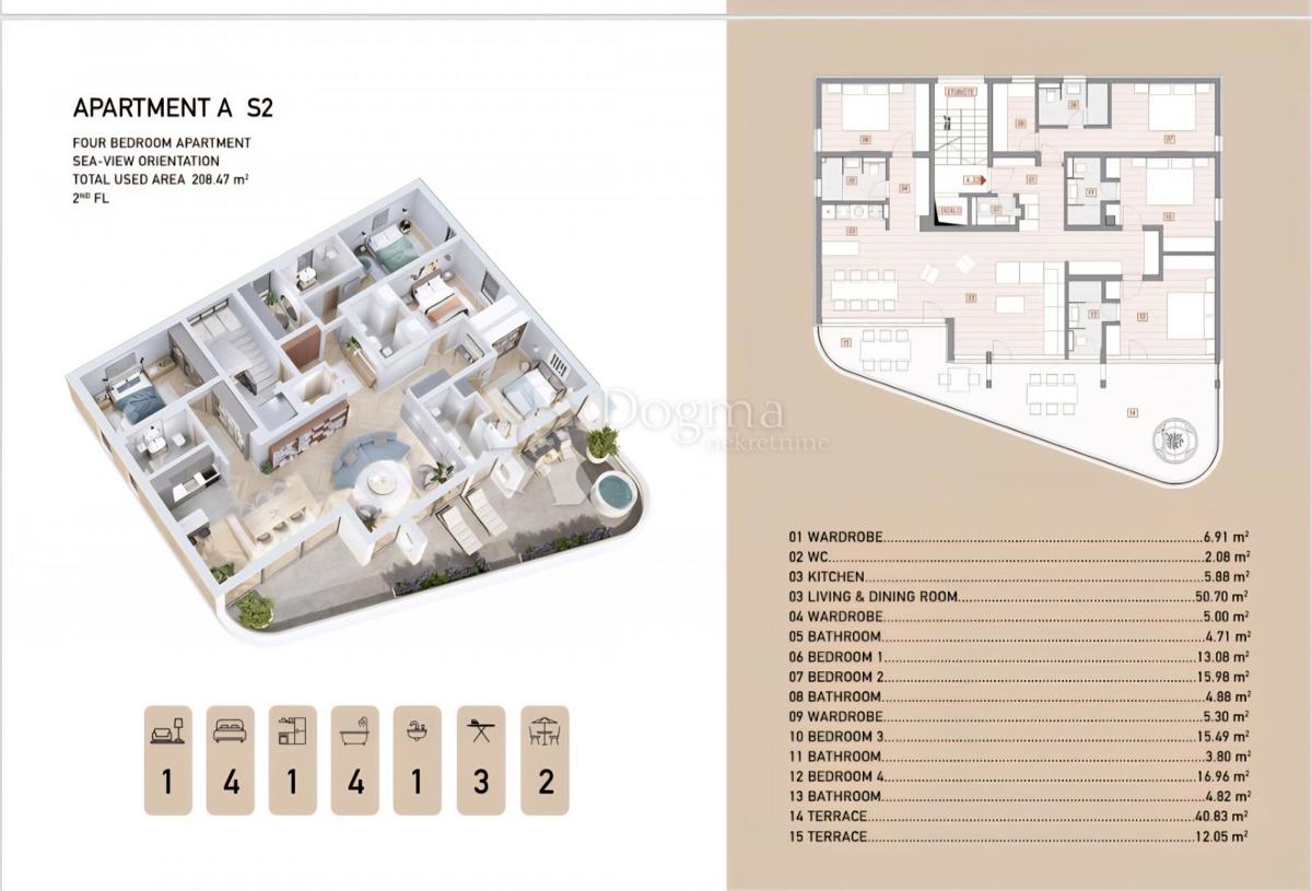Stanovanje Opatija, 155,60m2