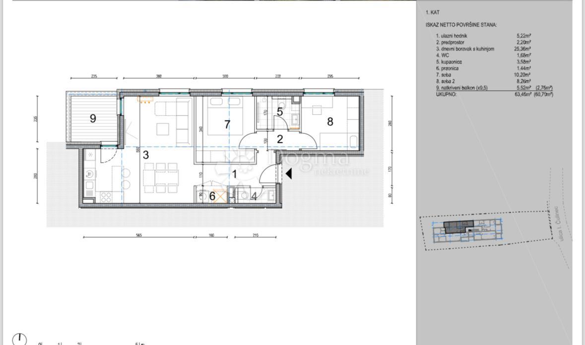 Stanovanje Donja Dubrava, 60,70m2