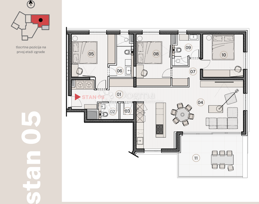 Stanovanje Jesenice, Dugi Rat, 96,79m2