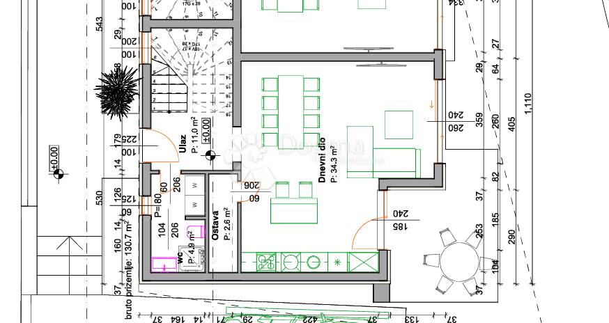 Hiša Malinska, Malinska-Dubašnica, 122,81m2