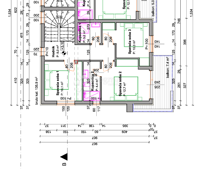 Hiša Malinska, Malinska-Dubašnica, 122,81m2