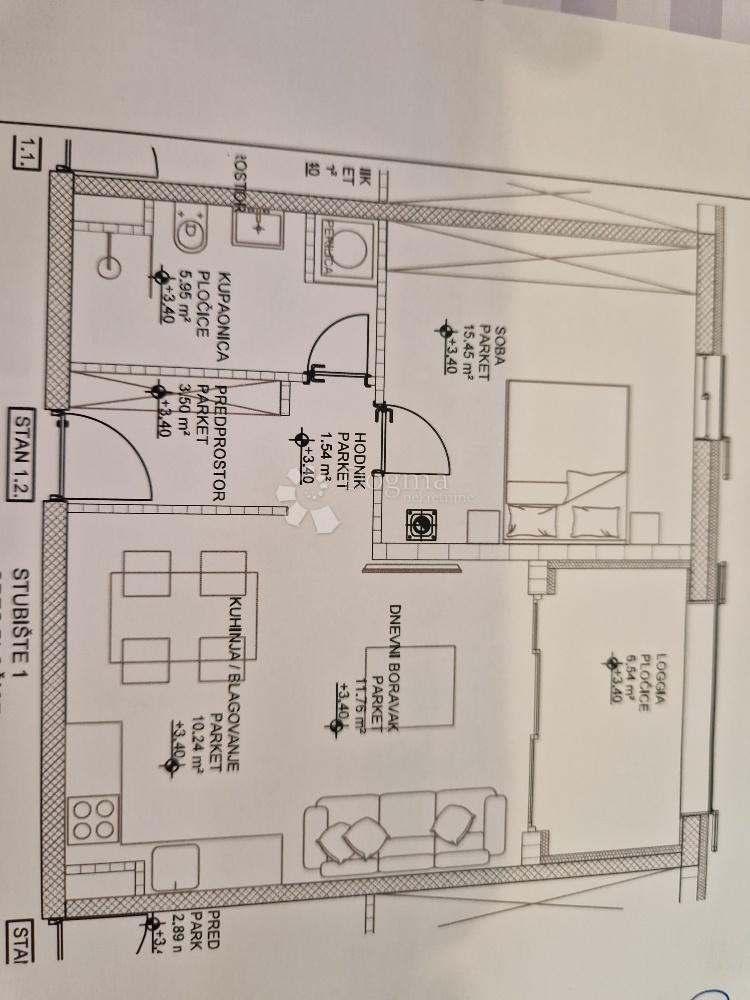 Apartma Cres, 72,35m2