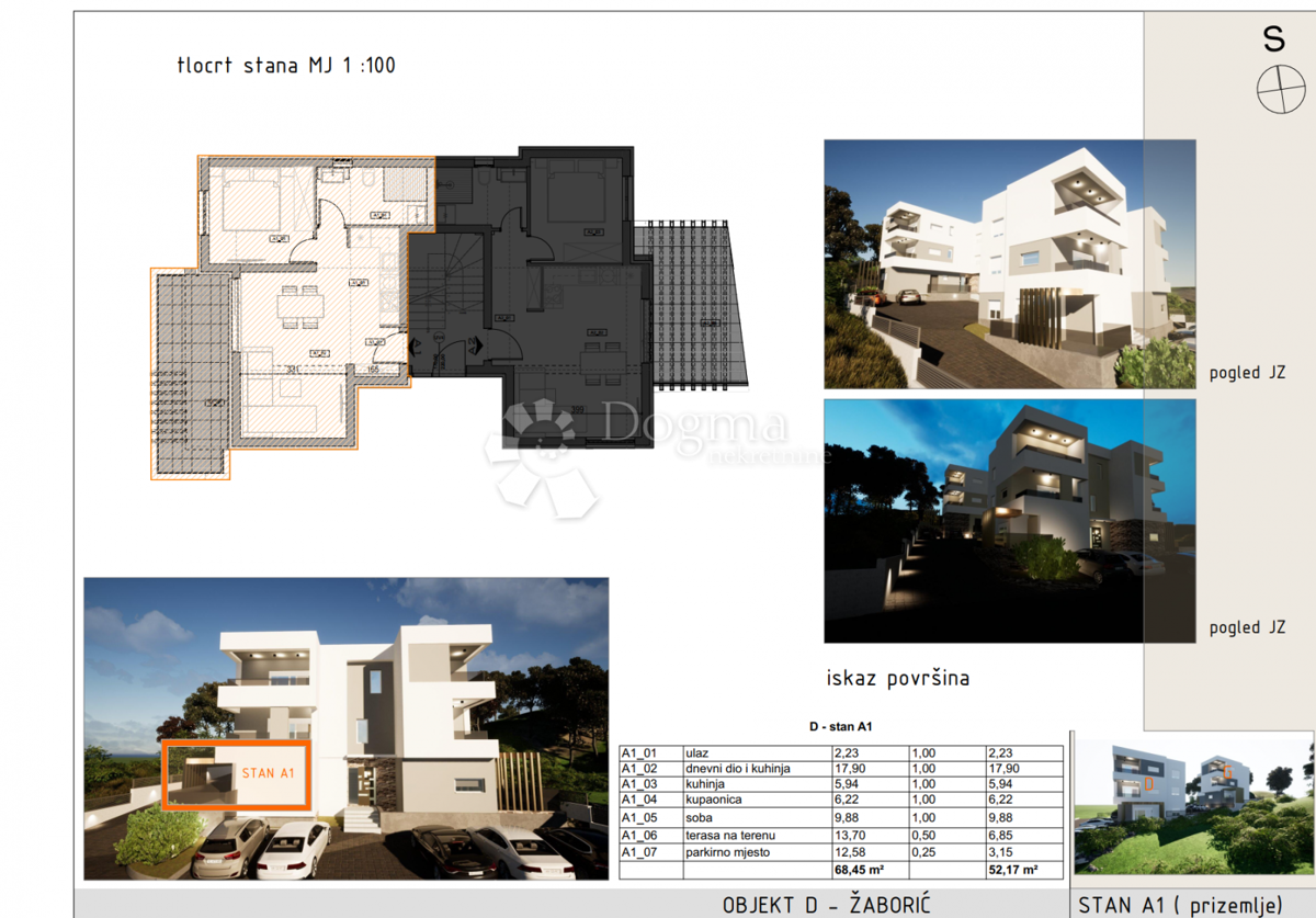 Stanovanje Žaborić, Šibenik - Okolica, 49,05m2