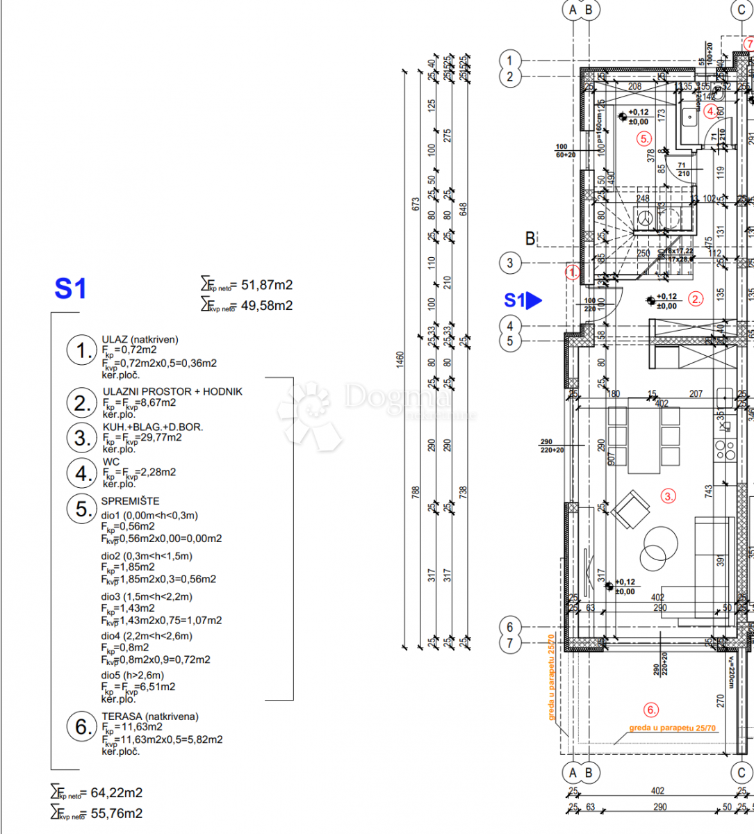 Hiša Brodarica, Šibenik - Okolica, 123,31m2