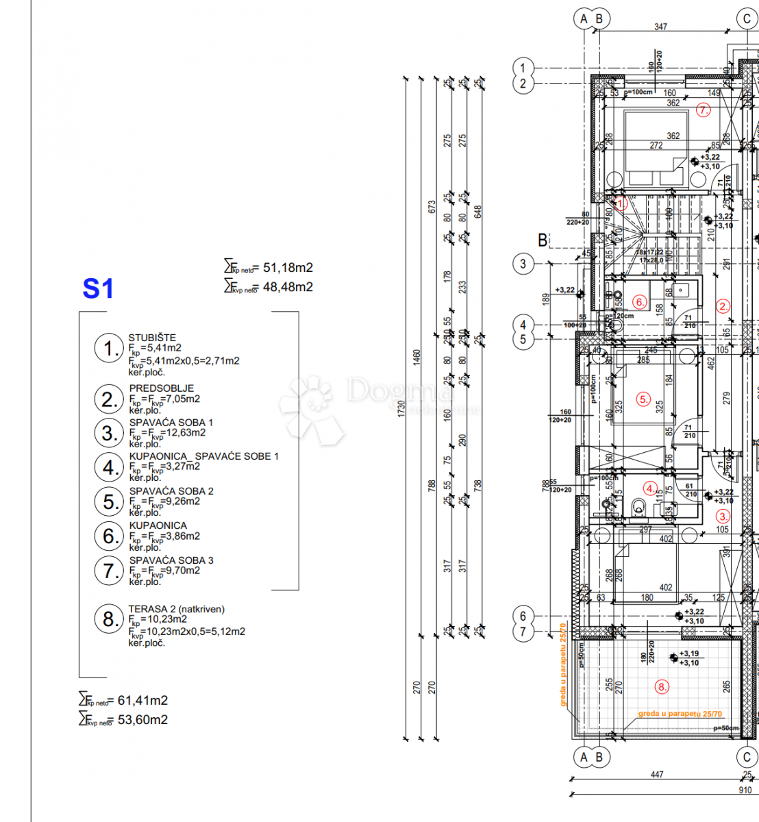 Hiša Brodarica, Šibenik - Okolica, 123,31m2