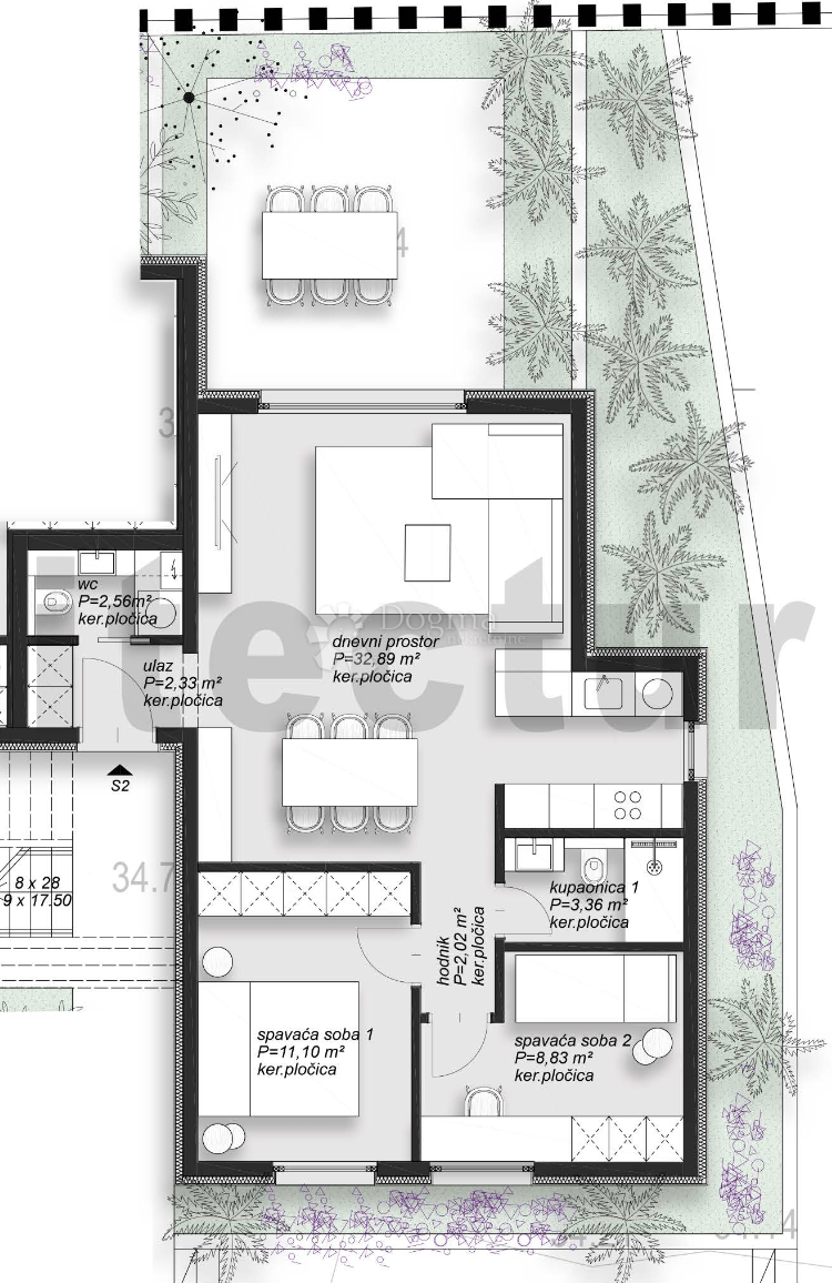 Stanovanje Supetar, 63,09m2