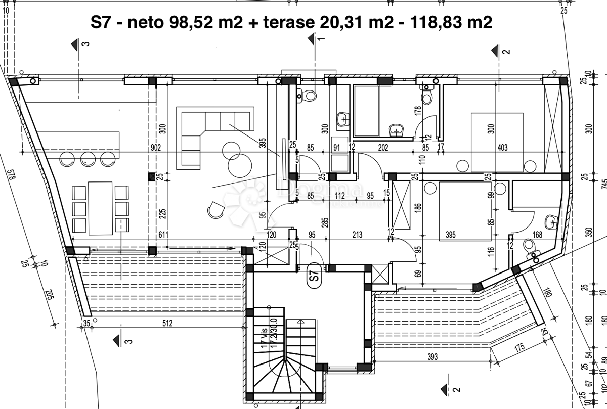 Stanovanje Ližnjan, 54m2