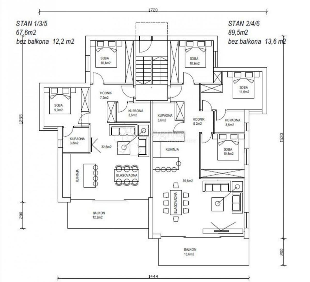 Apartma Smokvica Krmpotska, Novi Vinodolski, 89,50m2