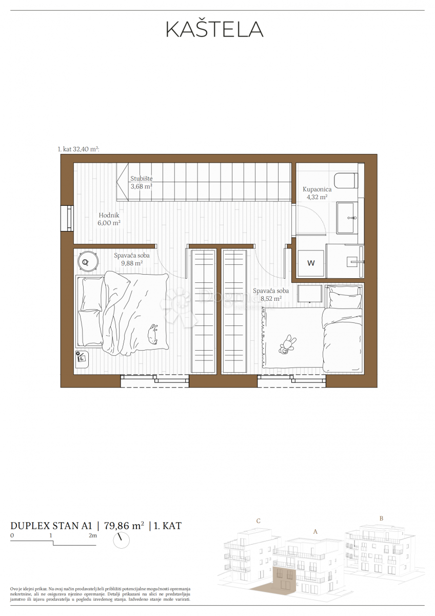 Stanovanje Kaštel Kambelovac, Kaštela, 79,86m2