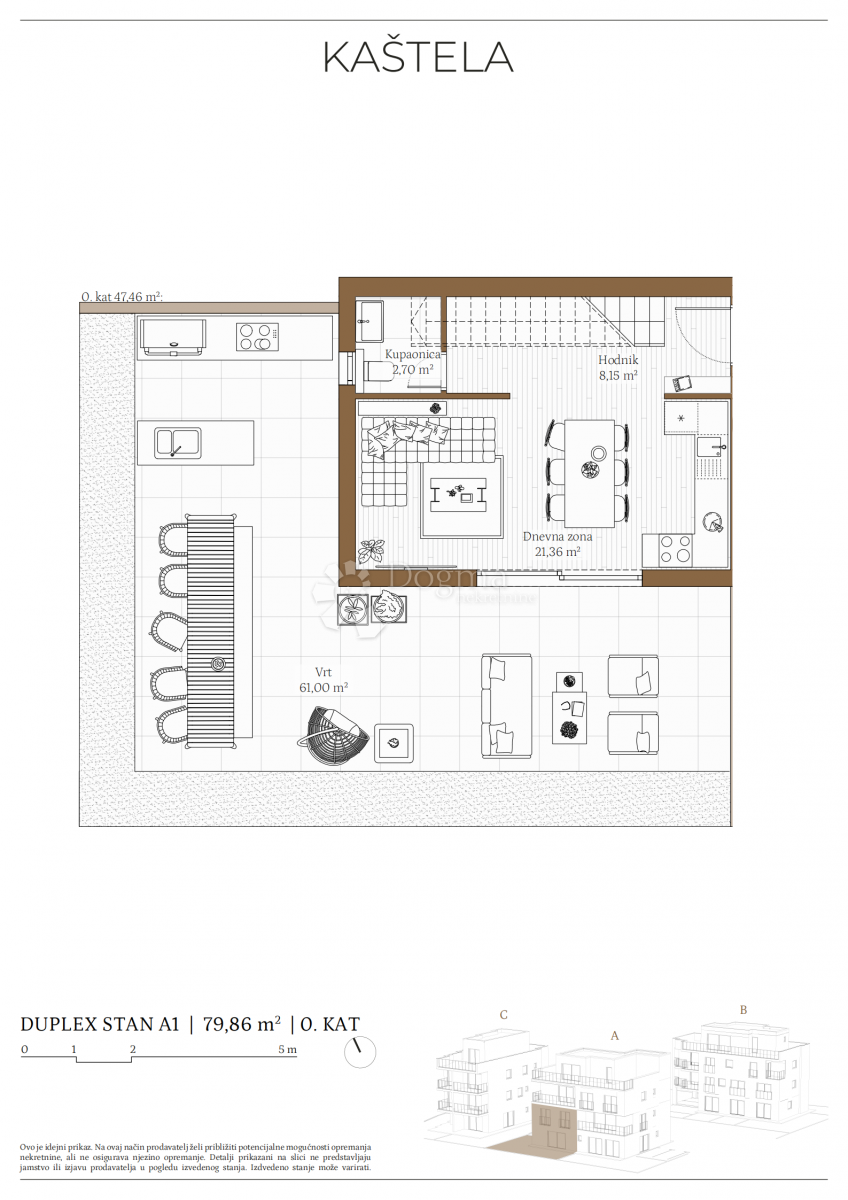 Stanovanje Kaštel Kambelovac, Kaštela, 79,86m2