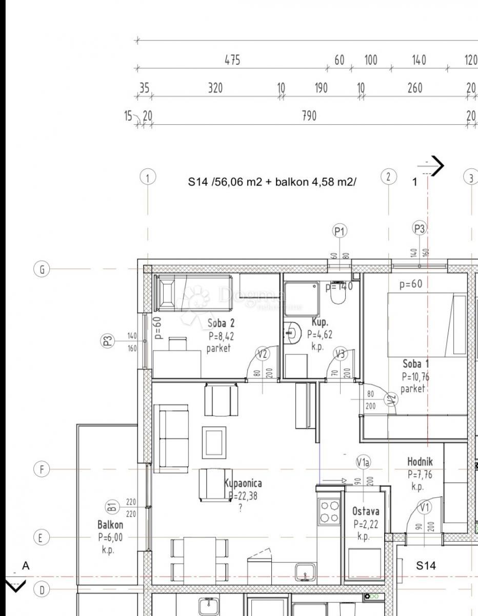 Stanovanje Gradići, Velika Gorica - Okolica, 44,16m2