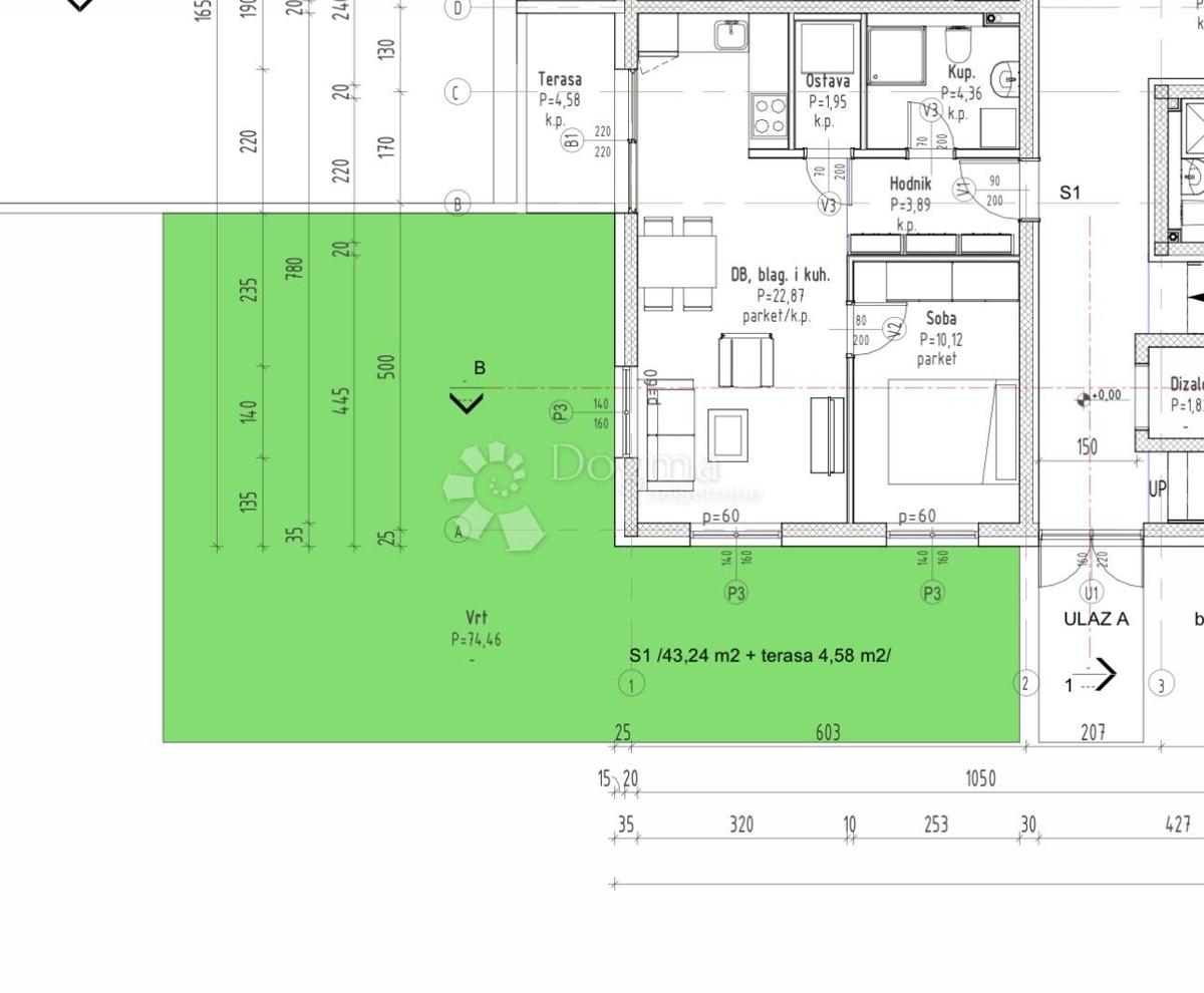 Stanovanje Gradići, Velika Gorica - Okolica, 44,16m2