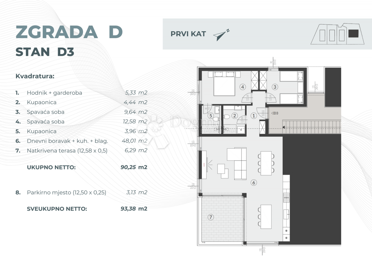 Stanovanje Fažana, 55,08m2