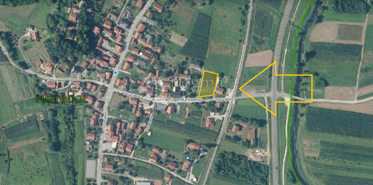 Zazidljivo zemljišče Štrucljevo, Sveti Križ Začretje, 1.248m2