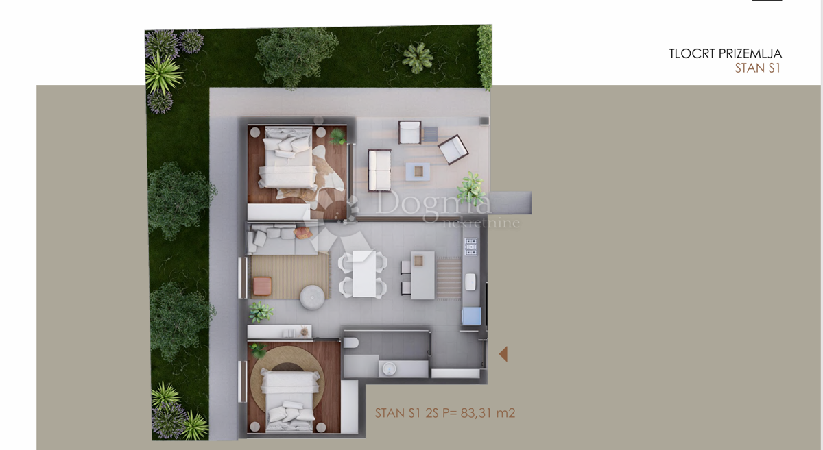 Stanovanje Privlaka, 83,31m2