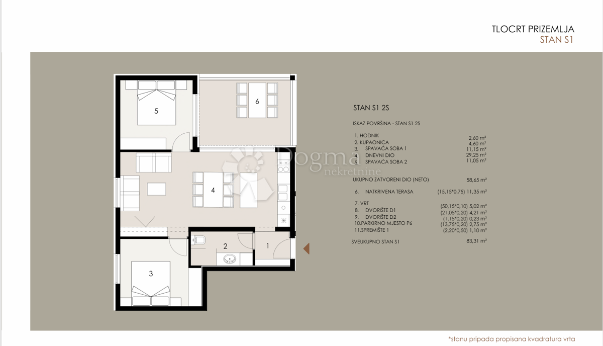 Stanovanje Privlaka, 83,31m2