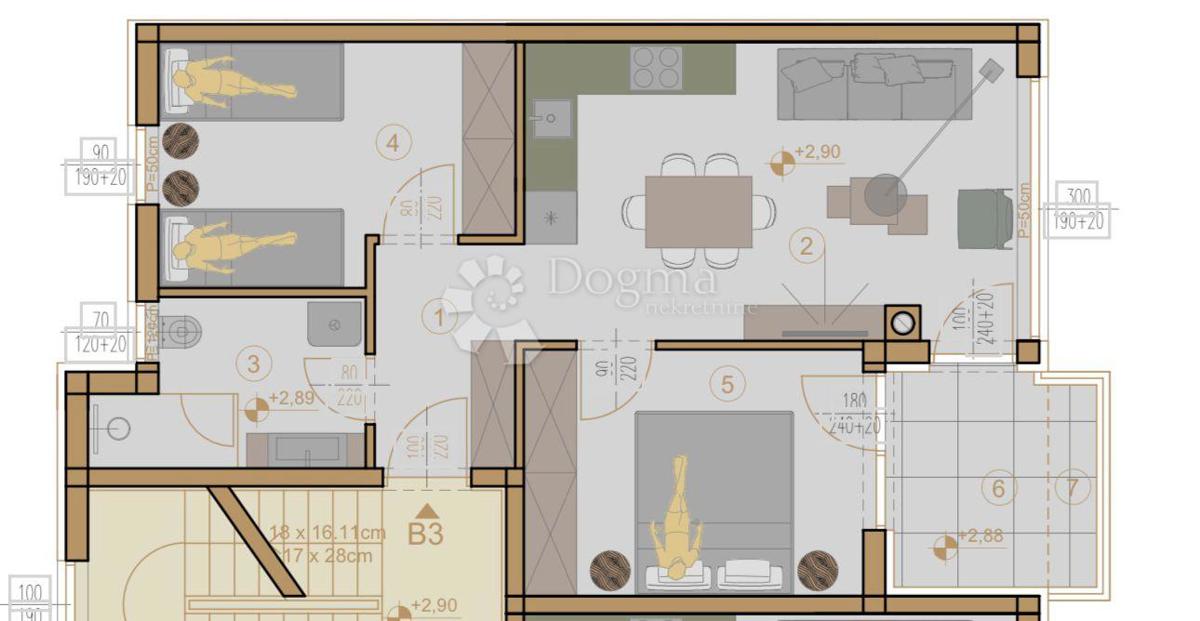 Stanovanje Centar, Pula, 54,75m2