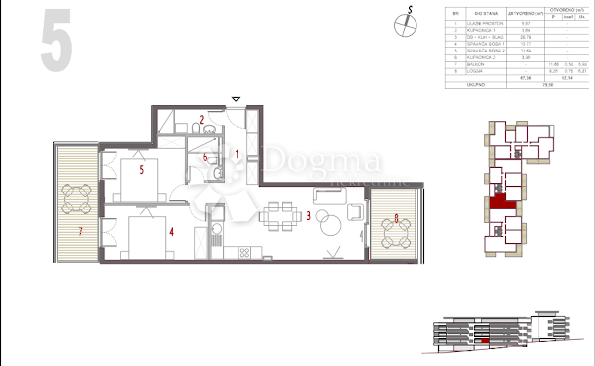 Stanovanje Trogir, 79,50m2