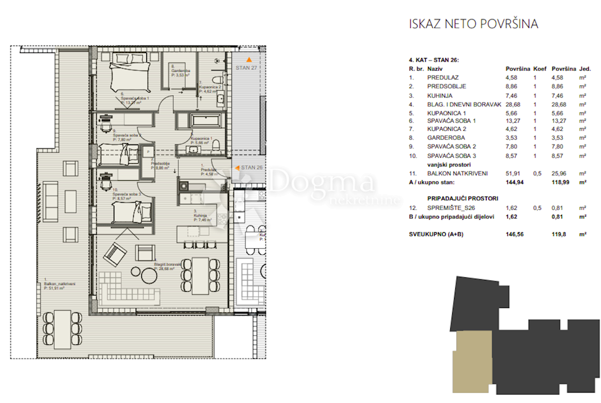 Stanovanje Centar, Varaždin, 119,80m2