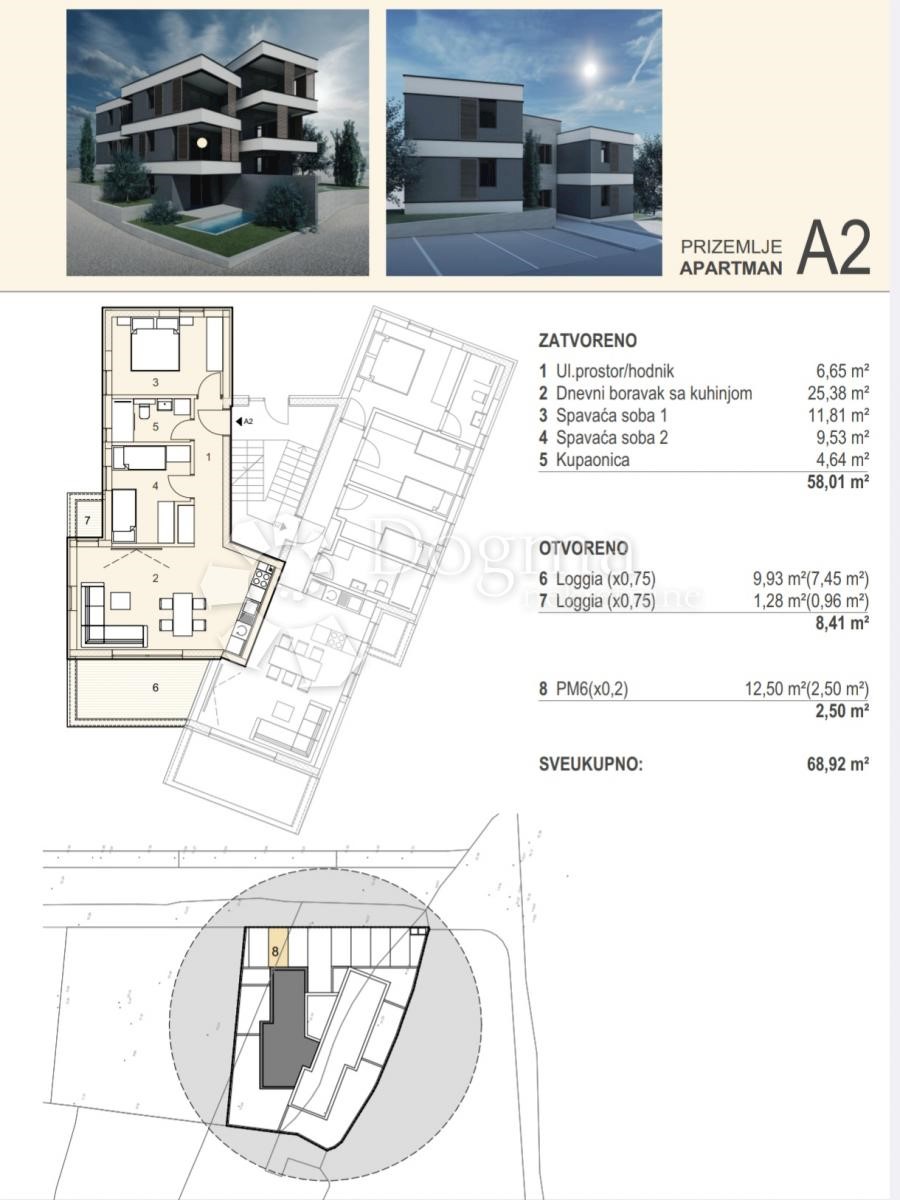 Stanovanje Šimuni, Pag, 78,26m2