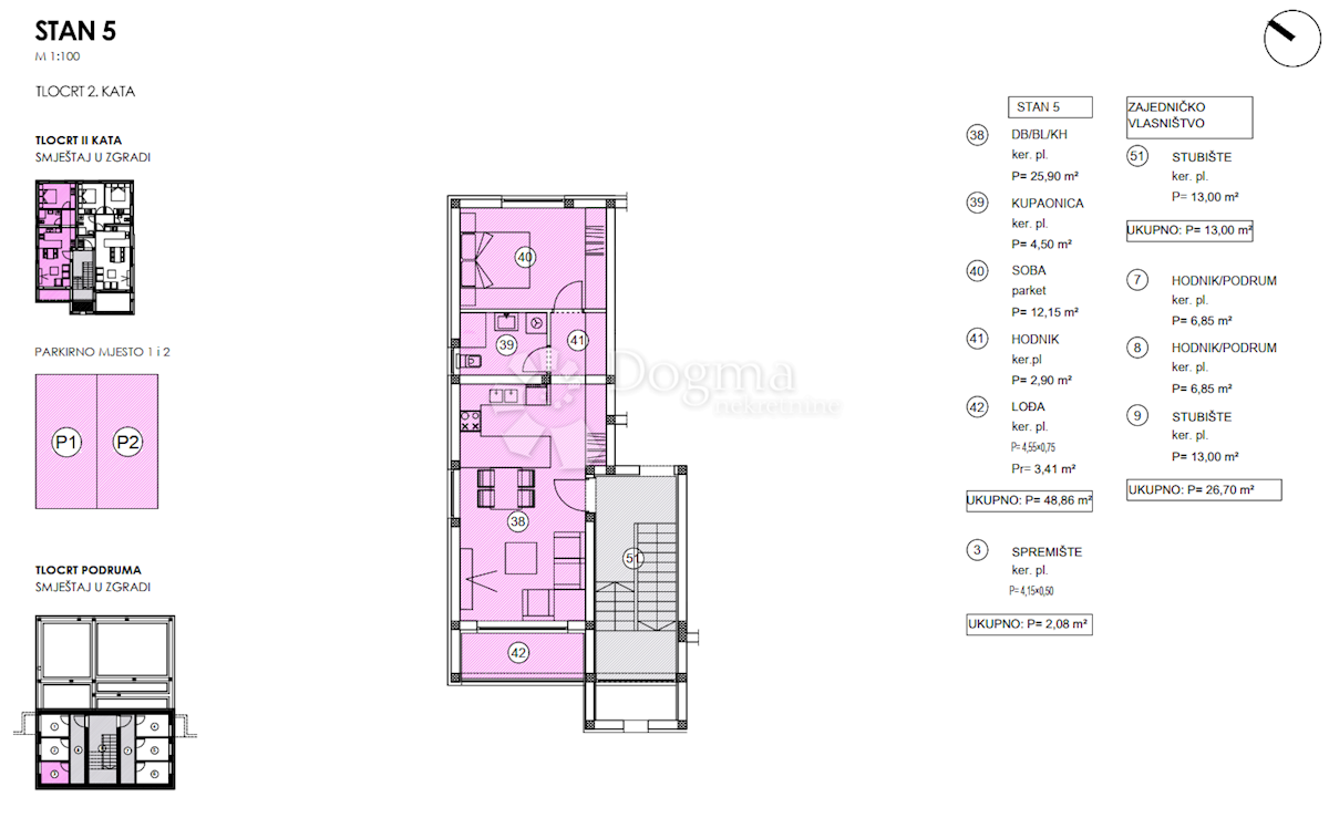 Stanovanje Diklo, Zadar, 62,36m2