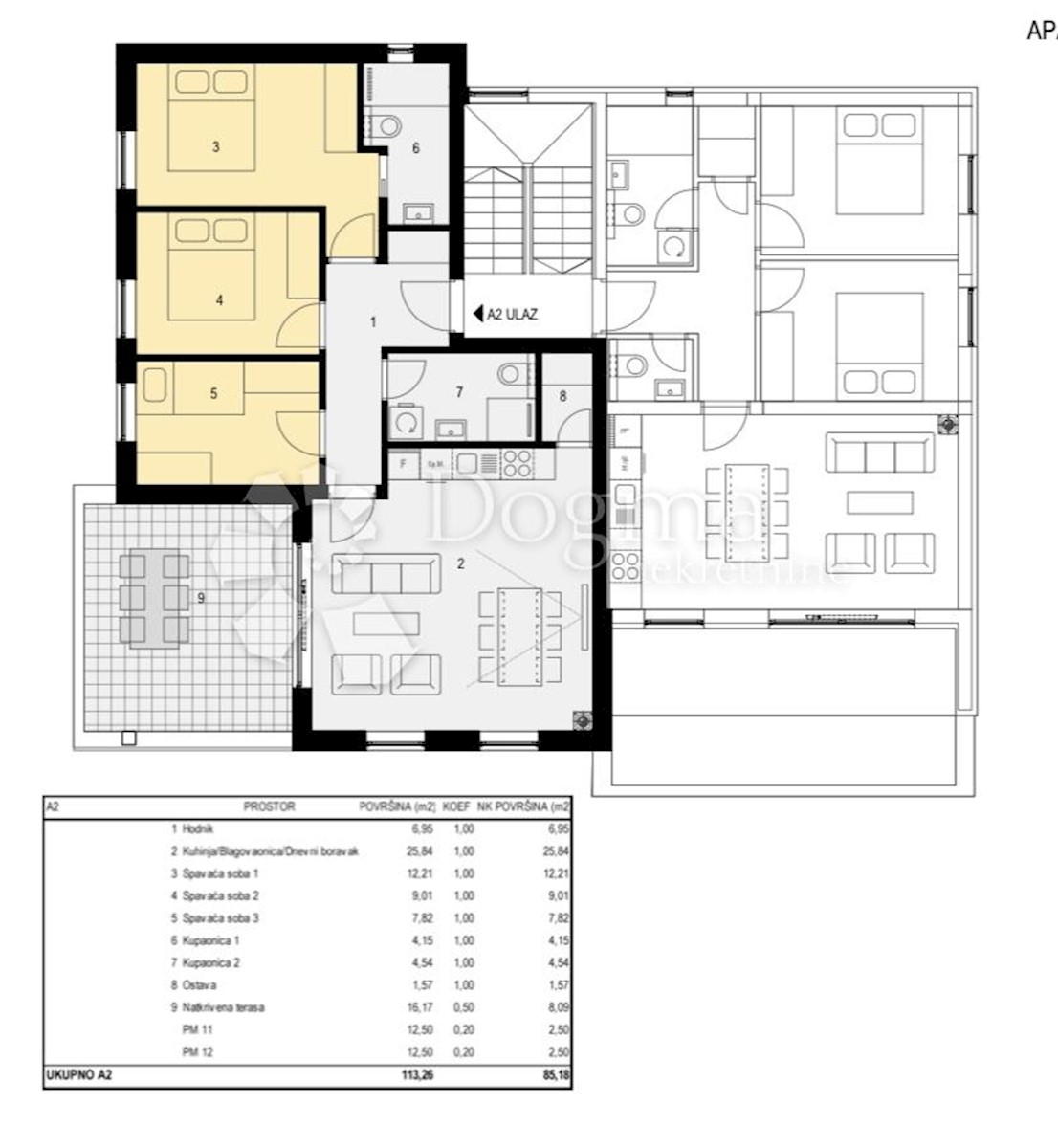 Stanovanje Novalja, 80,10m2