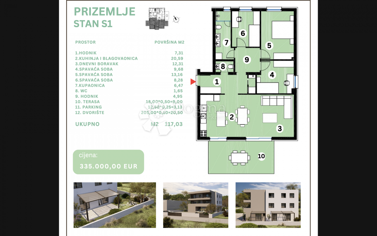 Stanovanje Brodarica, Šibenik - Okolica, 84,40m2