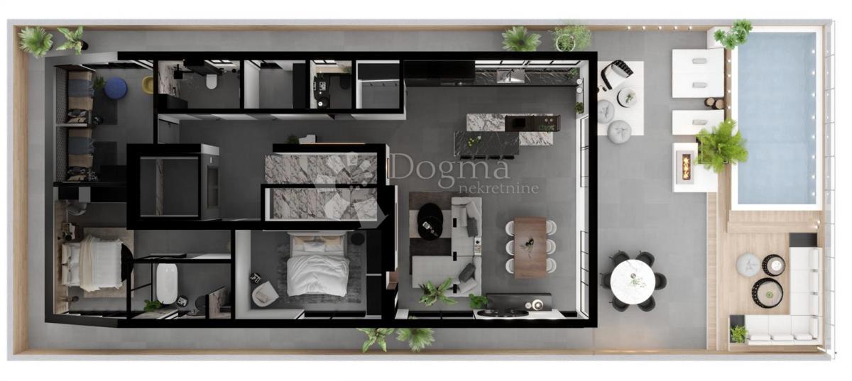 VILA OPATIJA - PENTHOUSE Z BAZENOM NA STREHI 