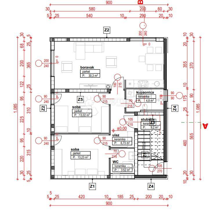 Apartma Čižići, Dobrinj, 71,60m2