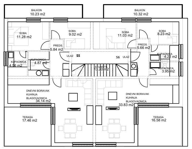 Stanovanje Pakoštane, 107,20m2