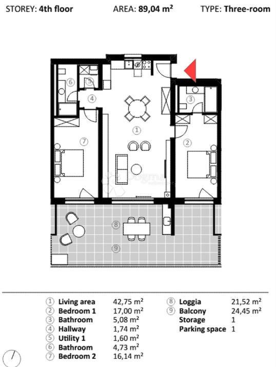Stanovanje Umag, 66,90m2