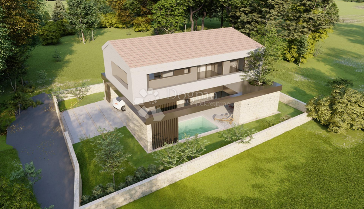 Zemljišče z gradbenim dovoljenjem v bližini centra Kanfanarja