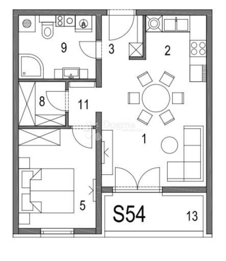 Stanovanje Klinča Sela, 47,51m2