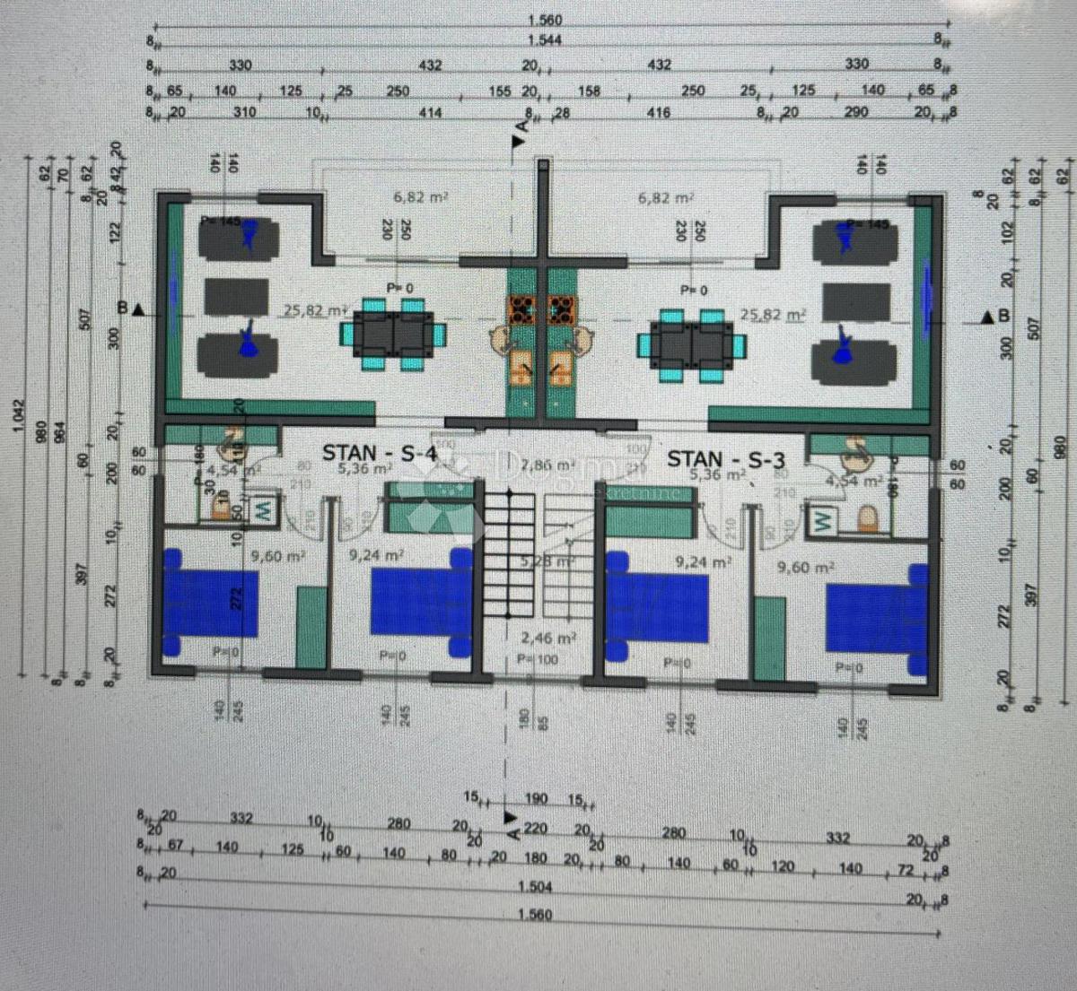 Apartma Šimuni, Pag, 57,97m2