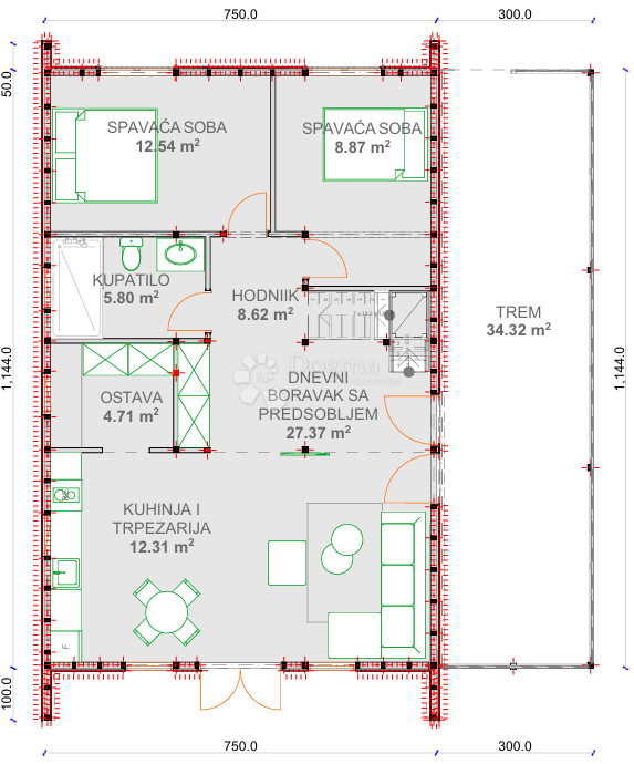 Hiša Novi Centar, Karlovac, 172,27m2
