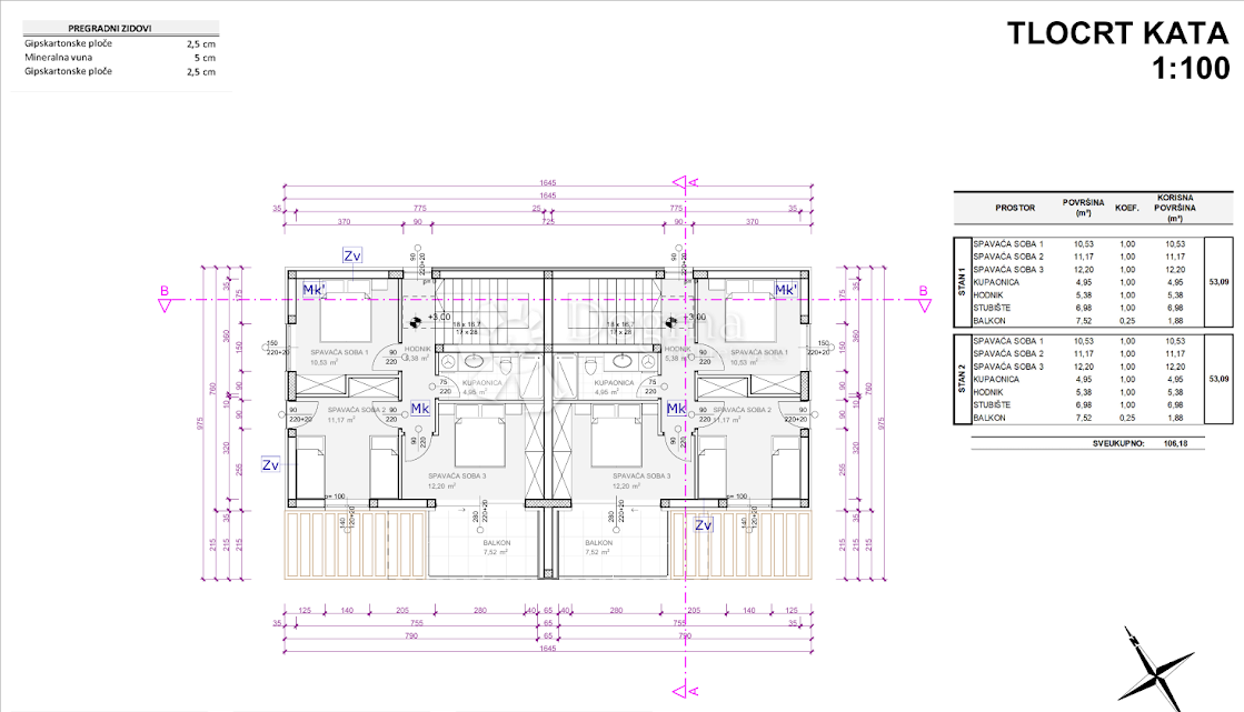 Hiša Pirovac, 124,81m2
