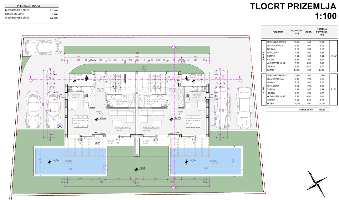 Hiša Pirovac, 124,81m2